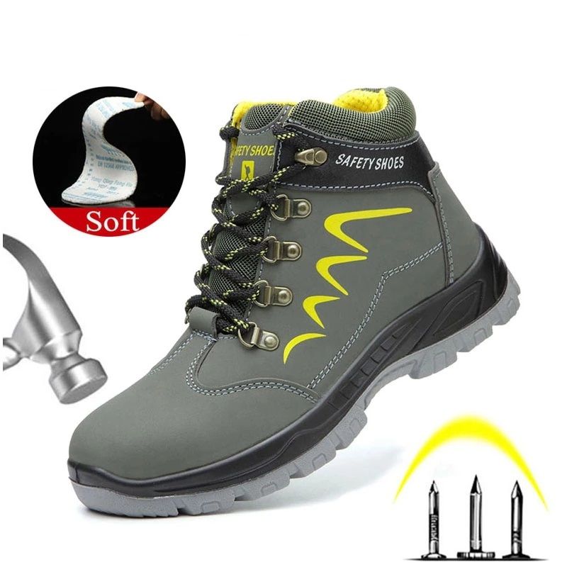 Safety Work Boots For Men Waterproof Steel Toe Cap Boots