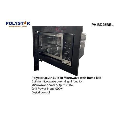 25l Built-in Microwave Oven & Grill Function- PV-BD25BBL- 700W