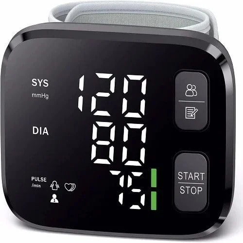 Blood Pressure Monitor - Led Backlight Display - Automatic Wrist Cuff With Case