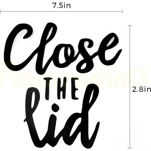 Close The Lid Toilet Seat Sticker Decor