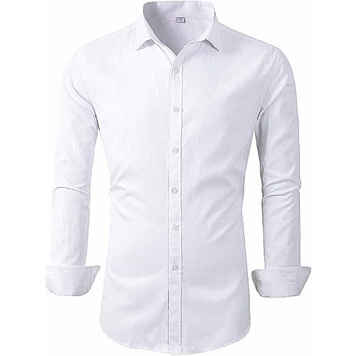 Formal Shirt - White & Navy Blue Striped Tie