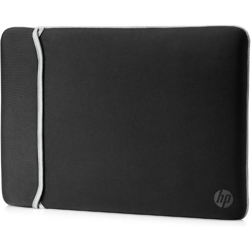 Reversible Neoprene Sleeve - 15.6 Inch - Black & Silver