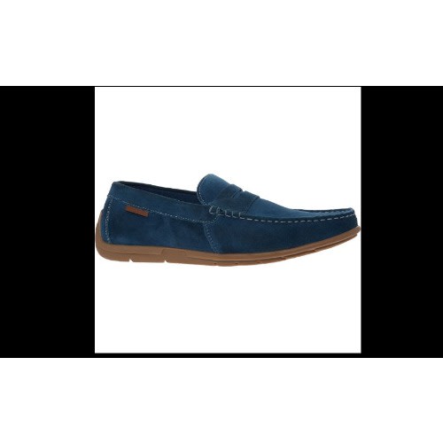 Catesby Suede Penny Driver Shoes - Blue