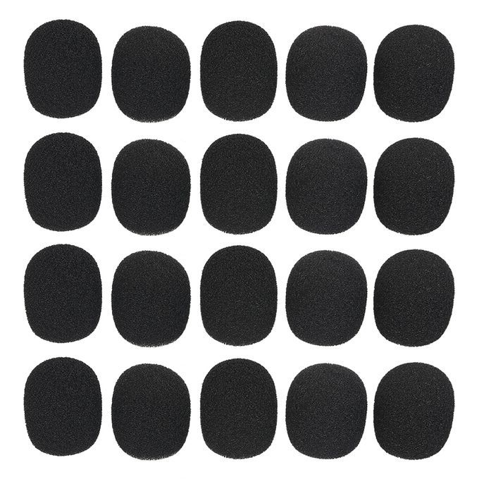 20pcs Mini Microphone Cover Headset Replacement Foam