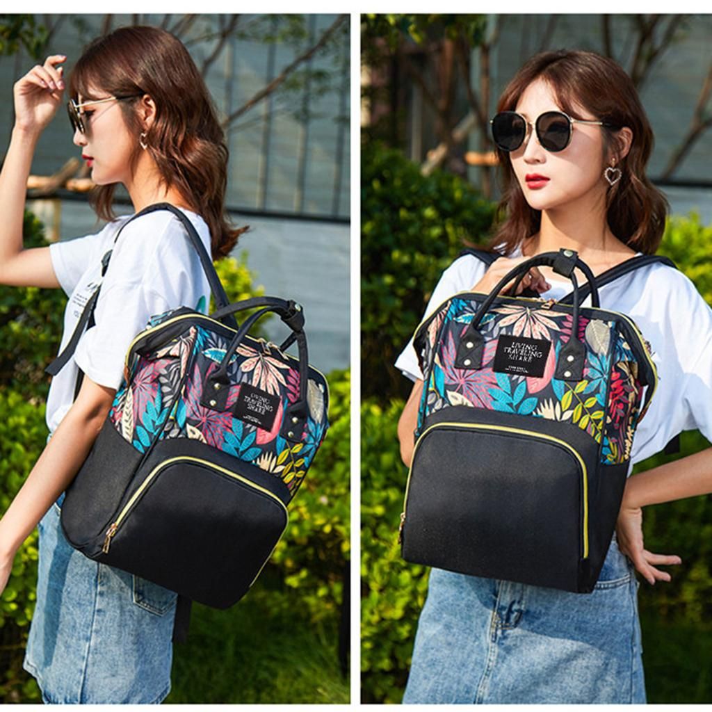 Mummy Maternity Nappy Diaper Bag Large Capacity Baby Travel Black