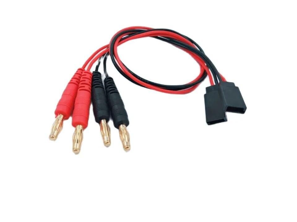 2 pcs RX UNI FUTABA to 4mm banana plug charge lead for RC car and plane charger and battery accessories with 22awg 300mm