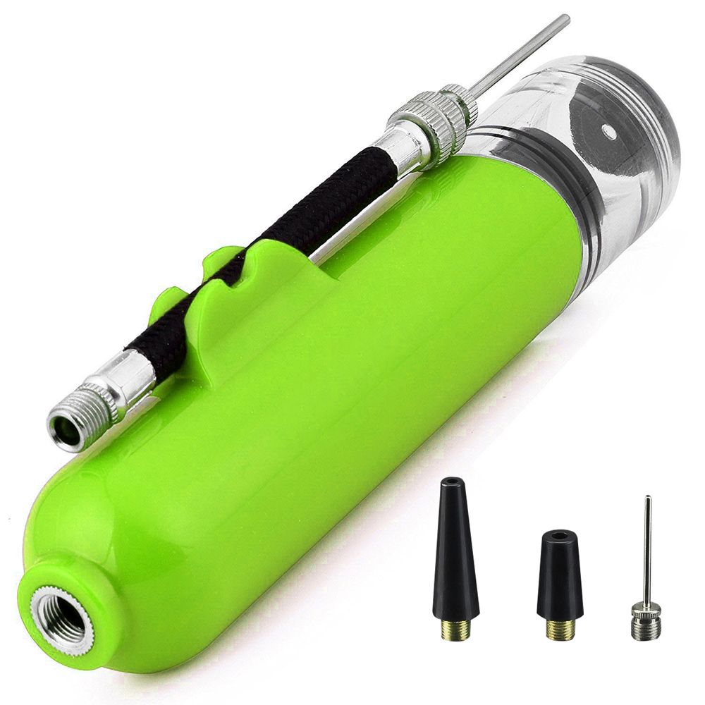 Mini Ball Air Pump Basketball Football Inflator Pump-Green