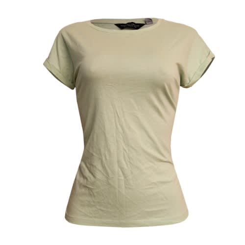 Turn-up Sleeve Tee-top - Mint Green