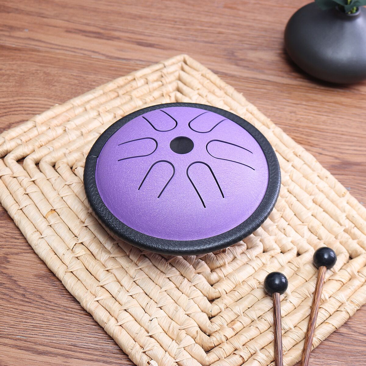 5.5 Inch 6 Notes Steel Tongue Drum Handpan Hand Tankdrum Instruments Purple
