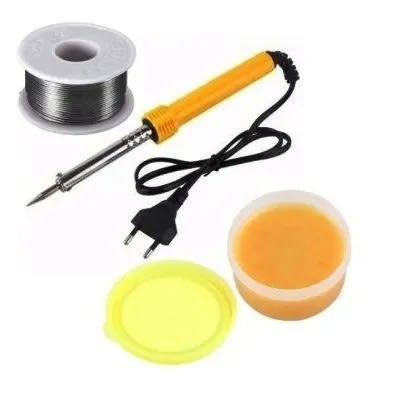 Soldering Paste Flux + Lead Solder + Soldering Iron