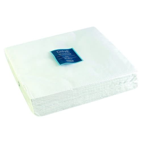 Serviette - White - 50pk - 2 Ply