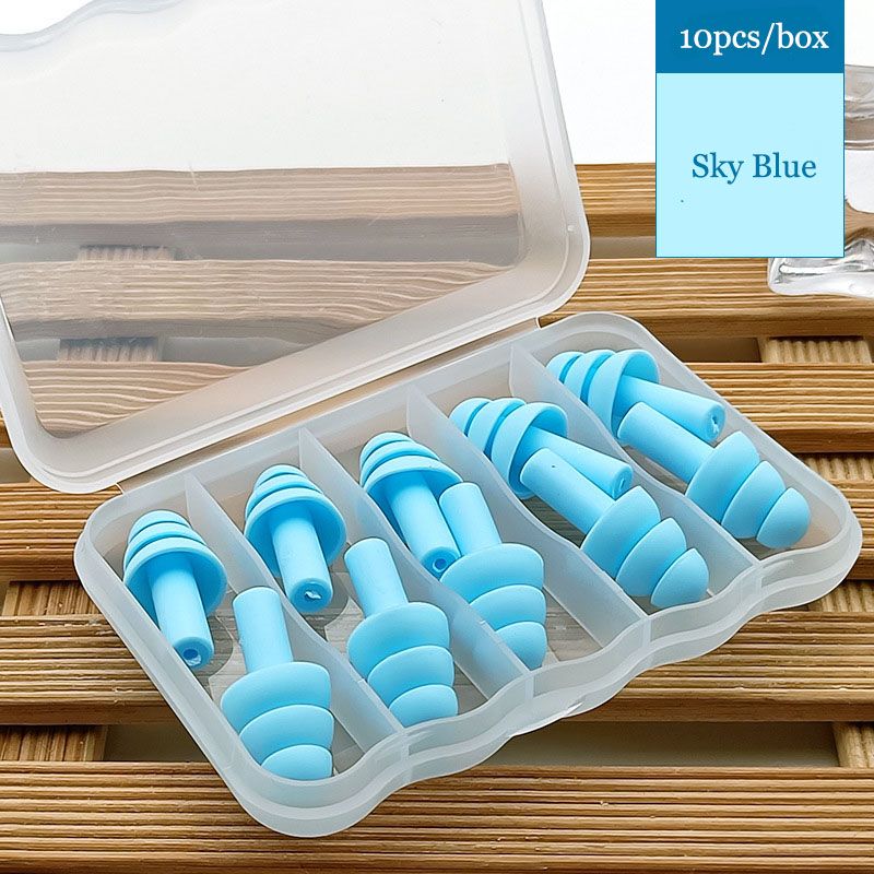 10pcs/box Soft Anti-noise Ear Plug Waterproof Silicone Sleeping Earplugs For Adult Children Sleep Aid Earplug Ears Hear Protect ACU