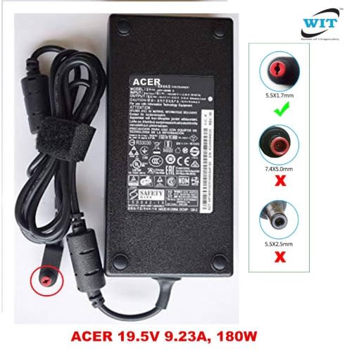 Aspire 7, V Nitro 5  Predator Helios 300 G3 19.5v 9.23a 180 Watts Charger