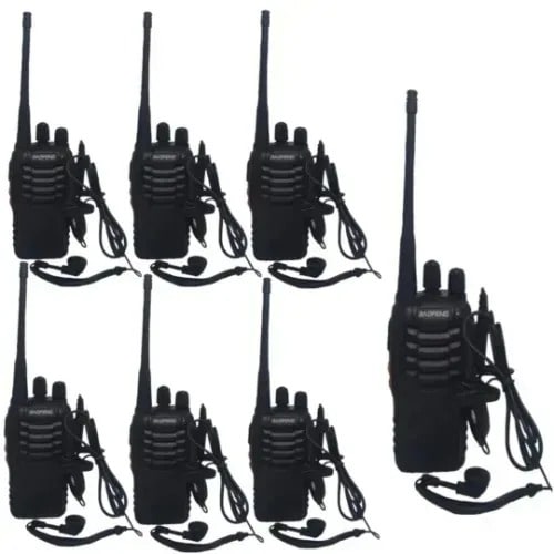 Walkie Talkie Two Way Radio With Earpiece - 7 Pcs