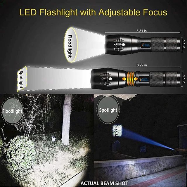 Ultra-Bright Tactical Flashlights Torch XML-T6 LED IP65 Water-Resistant
