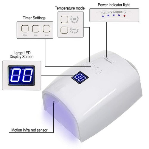 Rechargeable Cordless Uv Led Nail Lamp Voltage