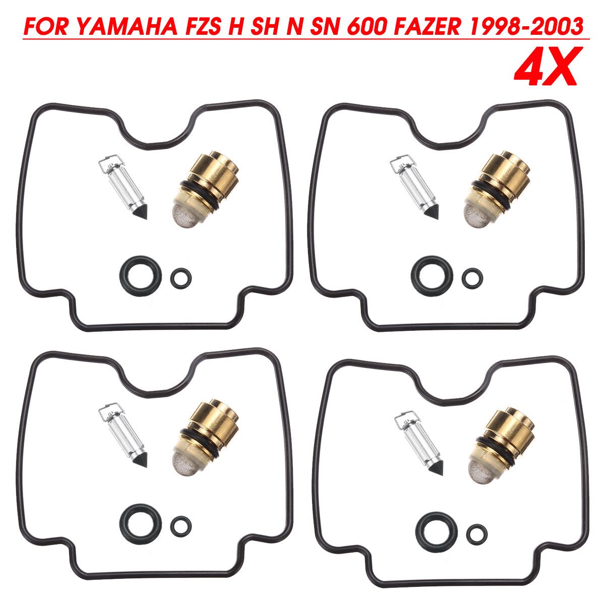 4x Carbureto R Repair Rebuild Kits For Yamaha FZS H SH N SN 600 Fazer 1998-2003
