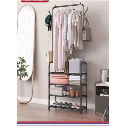 2 In 1 Cloth Hanger And Shoe Rack