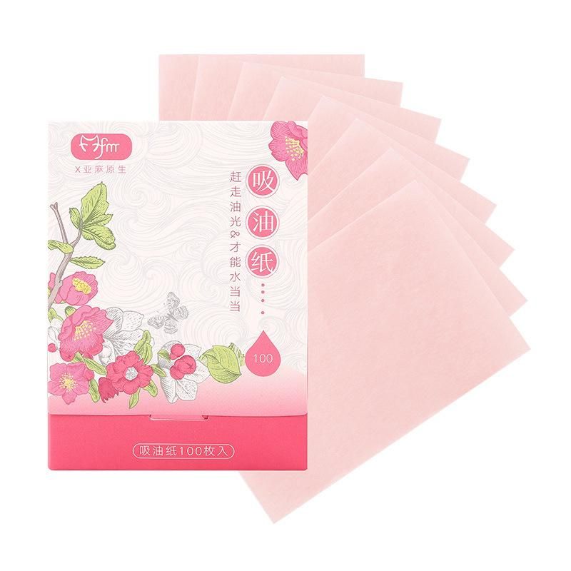 Oil-absorbing paper summer 100 pieces of oil-absorbing paper extraction type linen ladies face oil control oil-absorbing paper oil-absorbing paper towel pink classic