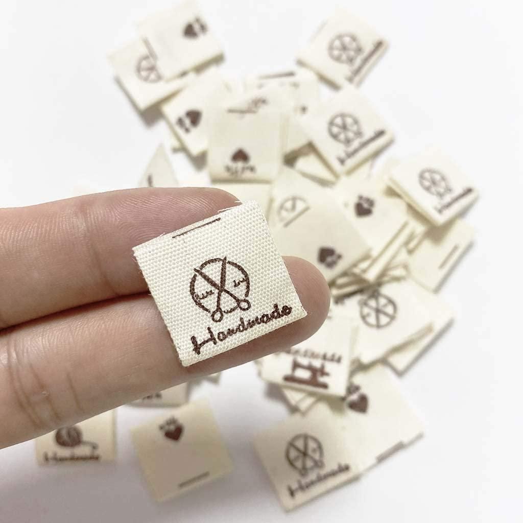 150Pcs Handmade Sew-on Woven Cloth Labels Sewing Crafting
