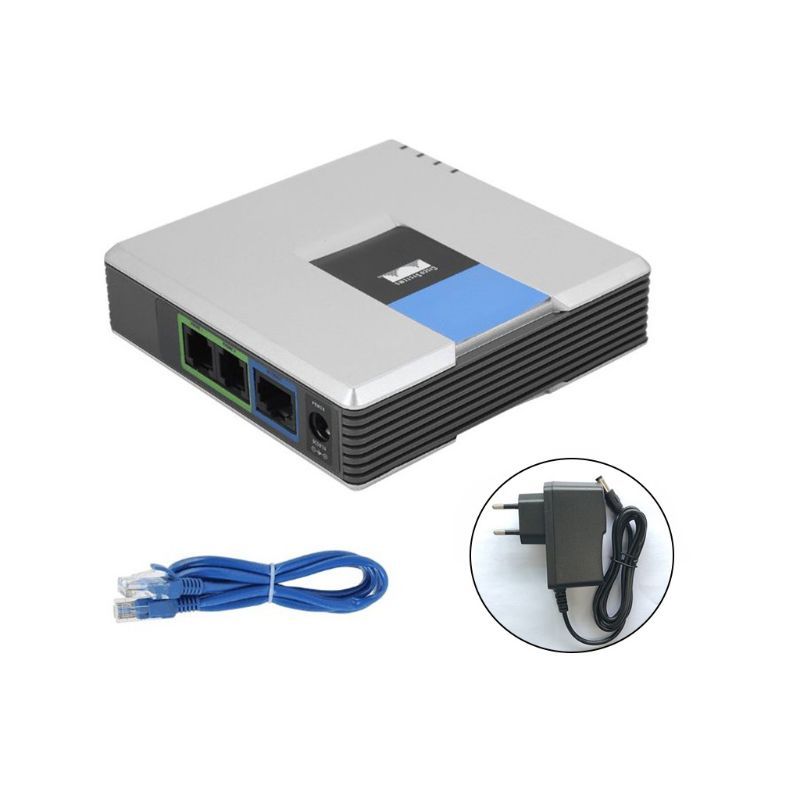 1Set VOIP Gateway 2 Ports SIP V2 Protocol Internet Phone