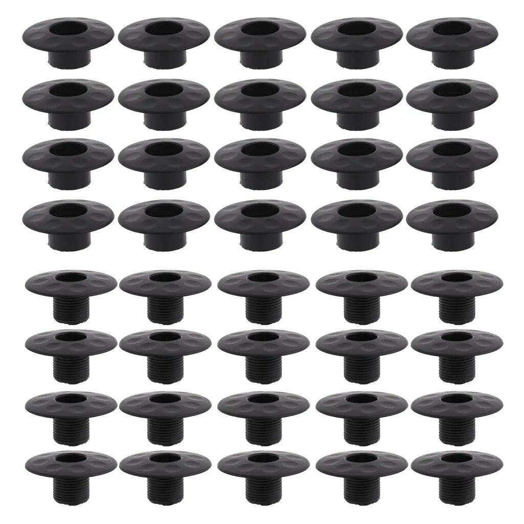 20pcs Foosball Bearing Screw Black Table Football Edge Bearings Thread Structure Table Football Machine Accessories