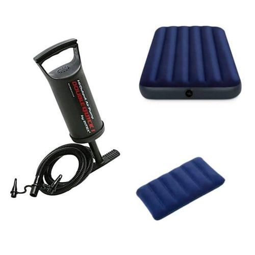 Inflatable Single Airbed With A Pillow