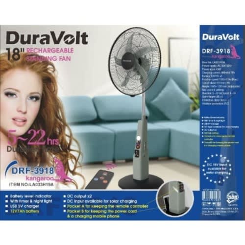 Rechargeable Fan With 12V7ah Battery - 18"