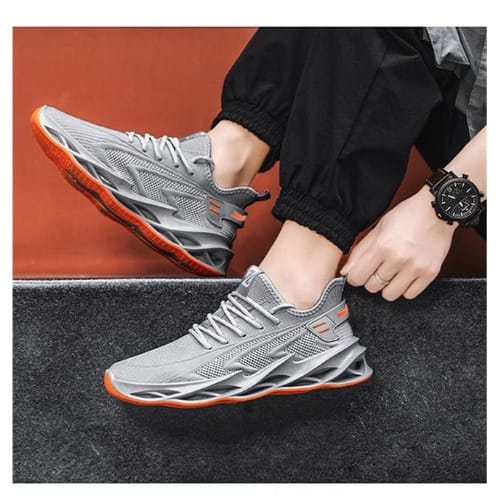 Men's Breathable Mesh Casual Shoe Sneakers- Grey