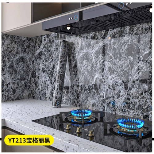 Self Adhesive Wallpaper - Black and White Marble