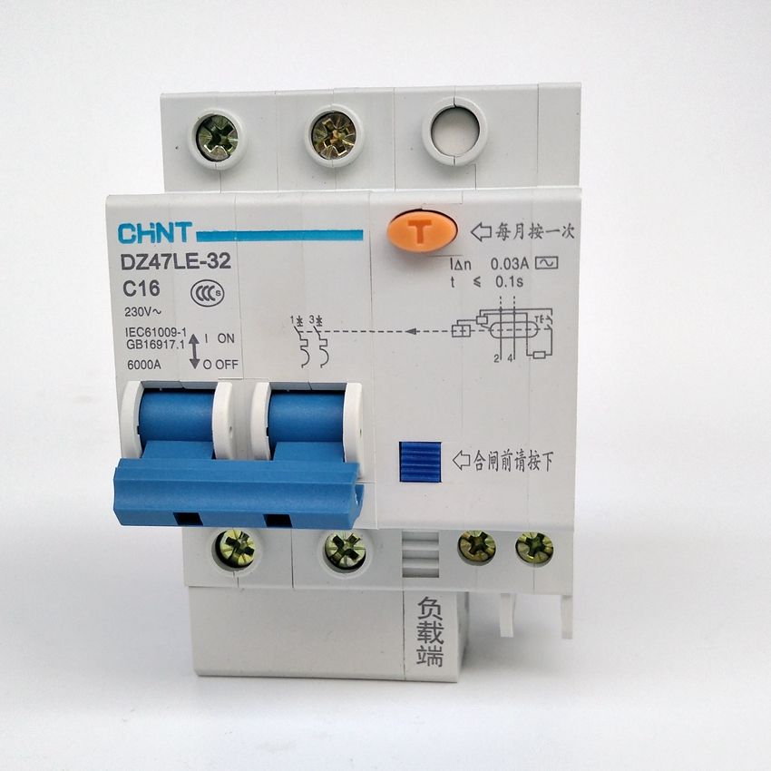 CHINT DZ47LE-32 2P C16A 30mA Earth Leakage Circuit Breaker