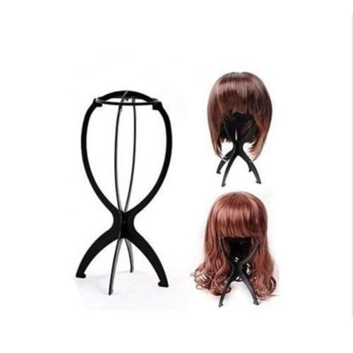 Foldable Wig Display Stand- Black -3in1