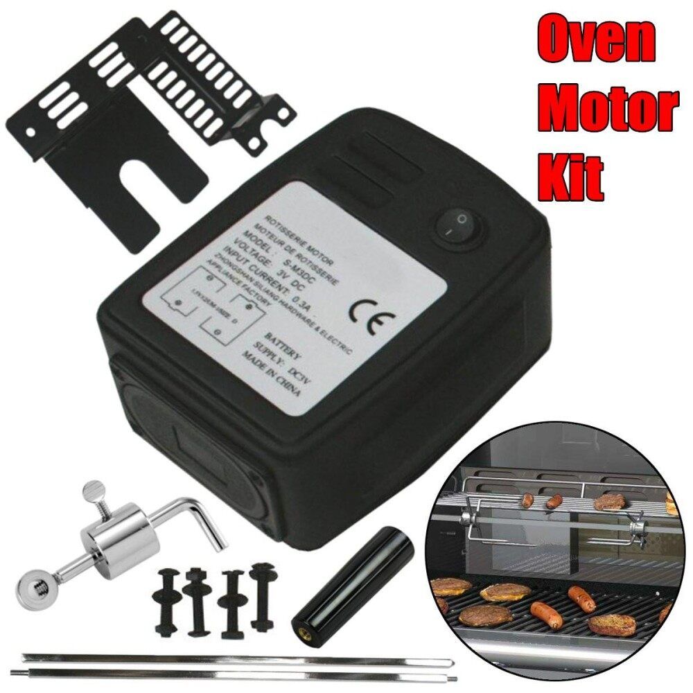 Universal 3V Charger Rotisserie Oven Motor Grill BBQ Barbecue Handle Kit