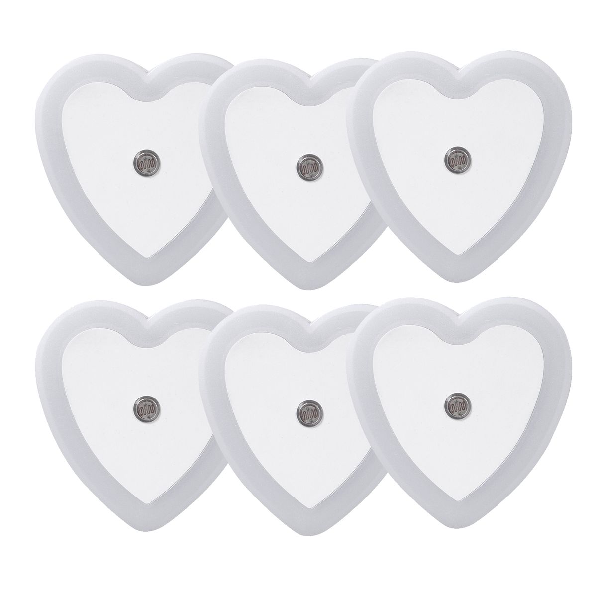 6PCS Plug-in LEDs Night Light With Auto Dusk To Dawn Sensors