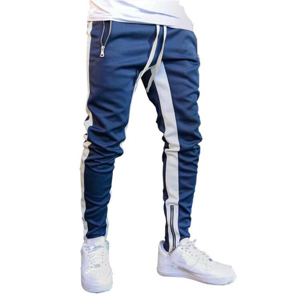 Jogging Casual Man Pants Fitness Men Sportswear Adjusted Trousers Pants Hem Pants Black Jogger Pants