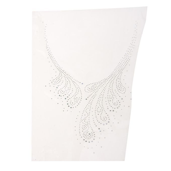 Rhinestone  On Heat Transfer Hot Fix T-shirt Motif DIY Leaves