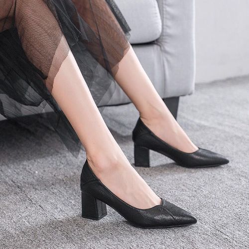 Women's New Fashion Business Work Thick Heel High Heels