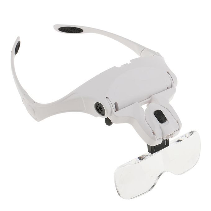 LED Light Magnifying Glasses With 5 Lens For Hobby Jeweler Eyelash