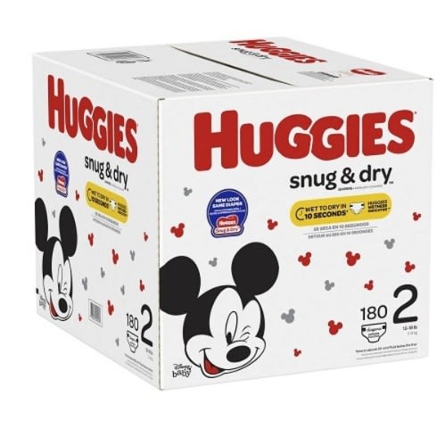 Huggies Snug And Dry Diapers Size 2 - 180 Count