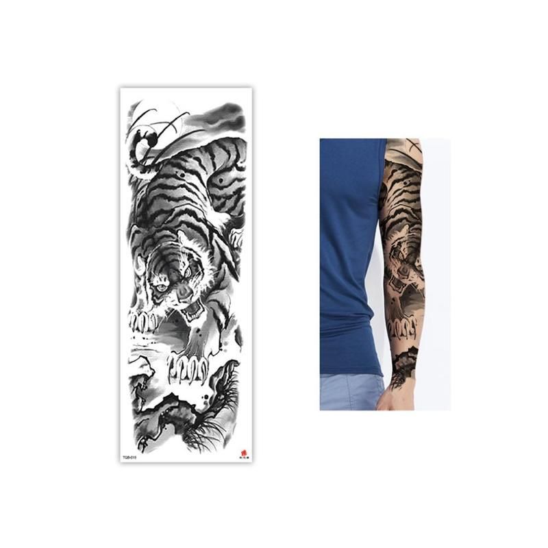 Arm Temporary Models Tatoo Peacock Full Pcs 1 Painting Sleeve Transfer Water Body Sticker Fake Tattoo Fish Flower 15 Lotus