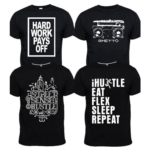 Street Wears T-shirt Bundle (4-in-1) - Black