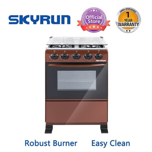 Free Standing 4 Burners Gas Cooker With Oven - Brown - 52l