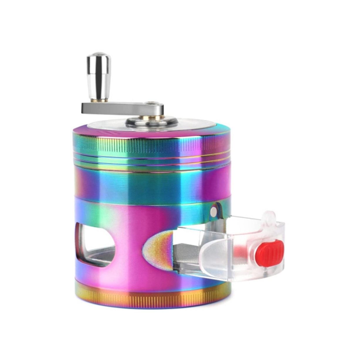 Swing Hand Grinder with Drawers 4-layer Herb Spice Grinder Durable Neon