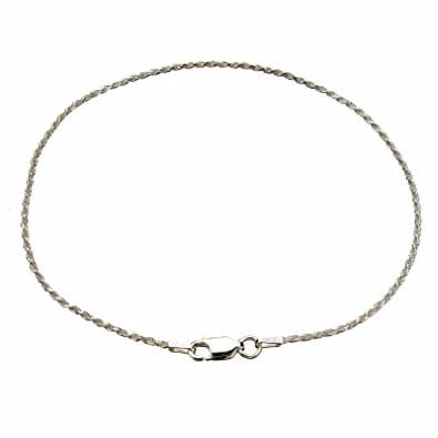 Silver Rope Chain Anklet