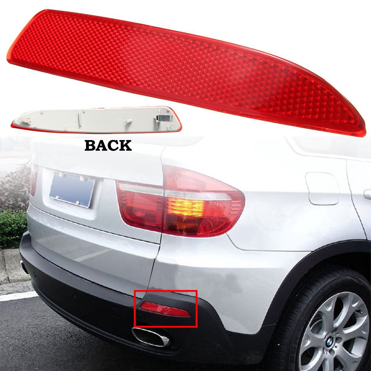 Right Side Rear Bumper Reflector Light For Bmw X5 E70 07-13