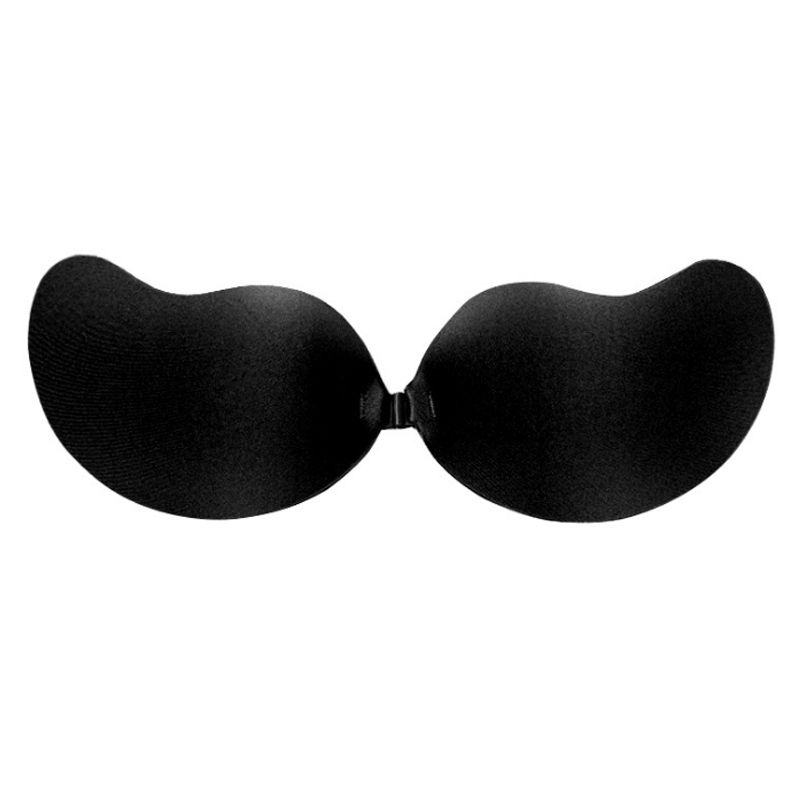 Silicone Sticky Invisible Backless Bra Sless  Te Seamless-A-Black-A Cup