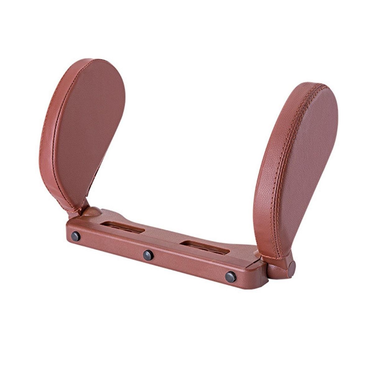 Universal Car Seat Headrest Pillow, Sleeping Headrest Memory Foam Neck Pillow Adjustable U-shaped Pillow (Brown)