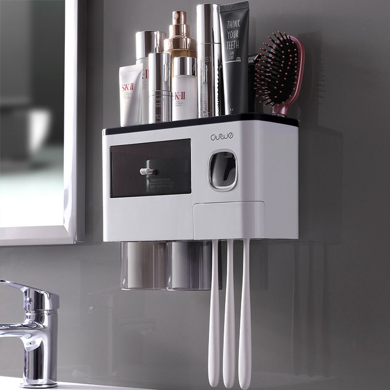 Wall-mounted Toothbrush Holder Wash Set Household Magnetic