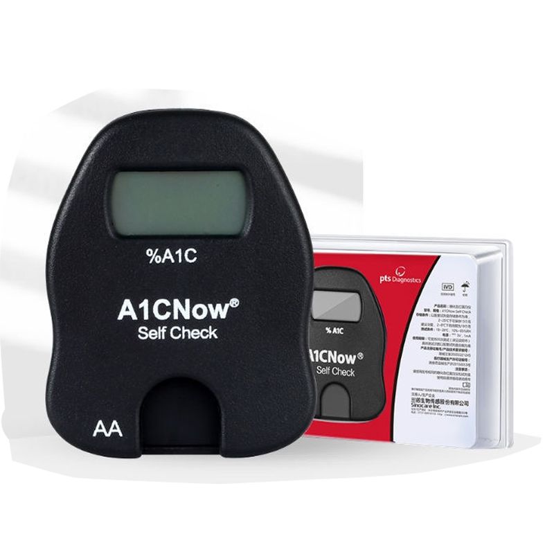 From USA PTS Diagnostics HbA1c Now+ System Professional Multi Test Blood Glucose Monitor 4 Test Strips