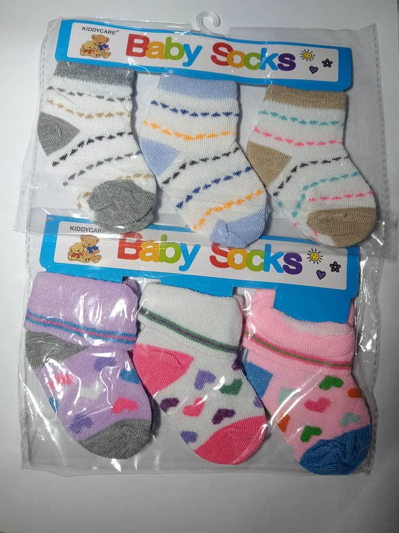 6pairs Beautiful Design Unisex New Born Till Gown Up Socks